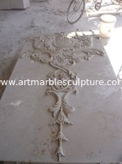 China Panel de mármol beige tallado a mano proveedor