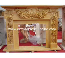 China Repisa de chimenea de mármol beige proveedor