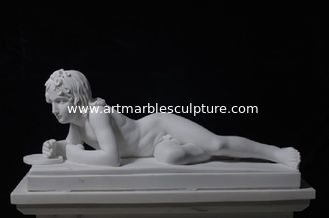 China Escultura de mármol de arte de réplica con piedra de mármol natural, escultura de mármol para artista proveedor