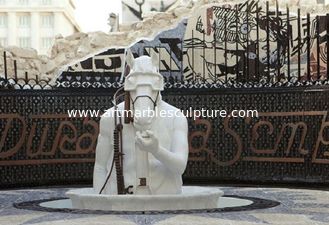 China escultura de mármol blanco para cliente occidental proveedor