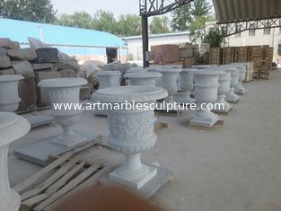 China Maceta de flores de mármol blanco para jardín proveedor