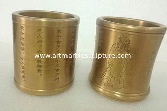China Jarrón de lápices de Confucio, regalo de artesanía de arte de bronce, Altura: 10 cm proveedor