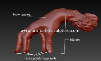 China Escultura de bronce de mano Patina Knuckle para estudios de arte americanos, proveedor de esculturas de bronce de China proveedor