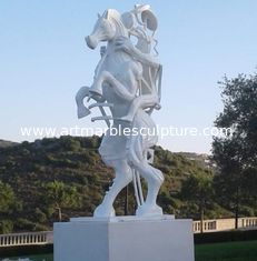 China Pintura blanca Esculturas abstractas de bronce, estatuas de figuras de caballo de bronce, proveedor de esculturas de China proveedor
