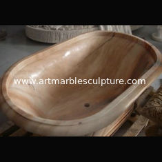 China Bañera de mármol rosa para la decoración del hogar con superficie pulida para baño, proveedor de esculturas de China proveedor