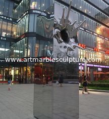 China Escultura de jardín abstracto al aire libre Estatuas de acero inoxidable con esmalte de espejo,Proveedor de esculturas de acero inoxidable proveedor