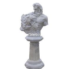 China Estatua de busto de hombre con esculturas de león de mármol,China escultura de piedra escultura proveedor proveedor
