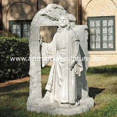 China Jesús saliendo de la tumba, estatua de mármol de Jesús, cristiano, proveedor de esculturas de piedra tallada en China proveedor