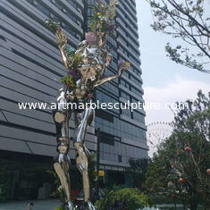 China Espejo hombre escultura de acero inoxidable con barniz,proveedor de esculturas de acero inoxidable proveedor
