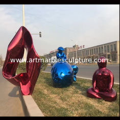 China Pintura colorida de jardín de metal grande Escultura de figuras de acero inoxidable,Proveedor de esculturas de acero inoxidable proveedor