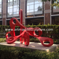 China Escultura de acero inoxidable con pintura colorida de jardín de metal grande, Proveedor de esculturas de acero inoxidable proveedor