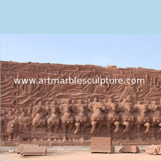 China Gran proyecto de escultura de arenisca roja enorme, proveedor de esculturas de talla de piedra de China proveedor