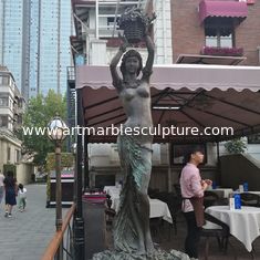 China Jardín al aire libre hermosa escultura de bronce de la niña de la gracia, estatuas de bronce personalizadas, proveedor de esculturas de China proveedor