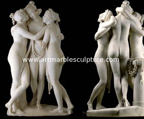 China Art Stone esculpiendo tres estatuas de mármol de la señora Grace para el museo, proveedor de esculturas de piedra proveedor