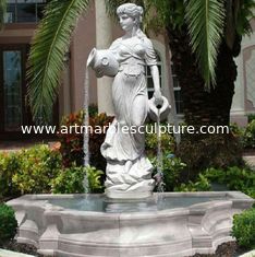 China Fuente de estatua de talla de piedra, escultura de mármol blanco, fuentes de agua, proveedor de talla de piedra proveedor