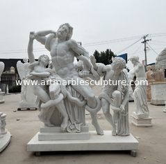 China Exposición de museo esculturas de mármol réplica de Laocoonte estatua de piedra, proveedor de tallas de piedra proveedor