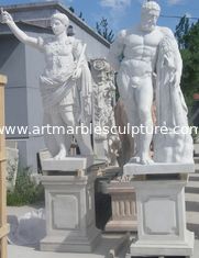China Museo de estatuas de la antigua Roma esculturas de mármol réplica de Hércules estatua de piedra, proveedor de tallas de piedra proveedor