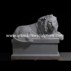 China Esculturas de leones de mármol de estudio de arte personalizadas de alta calidad, proveedor de esculturas de tallado en piedra de China proveedor