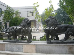 China Escultura de leones caminando en piedra de mármol, proveedor de esculturas de piedra para exteriores proveedor