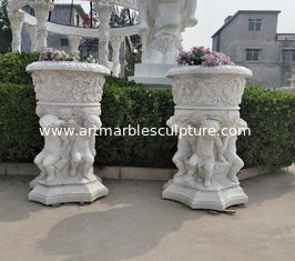 China Estatuas de jardín de piedra de plantación de mármol proveedor