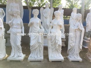 China Esculturas de mármol de dama de gracia interior, estatuas de piedra de mármol para parques, proveedor de esculturas de tallado en piedra de China proveedor