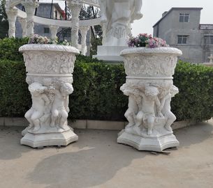 Estatuas de macetas de mármol