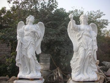 Jardín Deco tamaño natural Cuatro estatuas de mármol ángel, China escultura de mármol proveedor proveedor