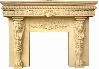 Repisa de chimenea de mármol beige proveedor