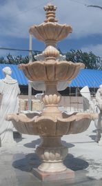 Fuente de jardín de piedra con piscina, fuente de mármol verde para exteriores, fuente decorativa proveedor