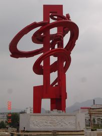 Escultura de paisaje de acero inoxidable con pintura,escultura de paisaje cuadrada de acero inoxidable proveedor