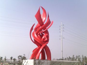 Escultura de paisaje de acero inoxidable con pintura,escultura de paisaje cuadrada de acero inoxidable proveedor