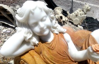 estatua de niña durmiendo en mármol pulido en silla/ escultura de piedra natural proveedor