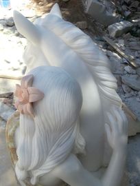 Escultura de busto de caballo y flor / Estatua pulida por la naturaleza proveedor