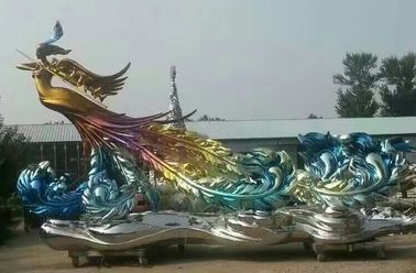 Venta caliente Escultura de acero inoxidable con corte por láser, escultura de metal con pintura proveedor