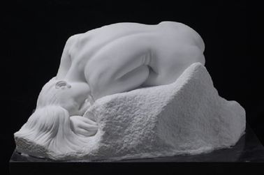 Escultura de mármol de arte de réplica con piedra de mármol natural, escultura de mármol para artista proveedor