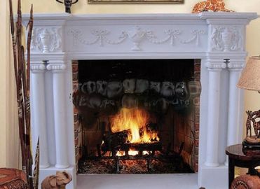 chimenea con chimenea de mármol para el hogar proveedor