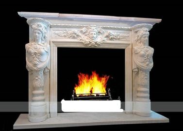 chimenea con chimenea de mármol para el hogar proveedor
