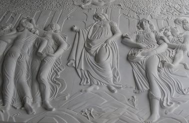 Relieve de mármol, panel de mármol tallado a mano, pulido, relieve para cliente europeo proveedor