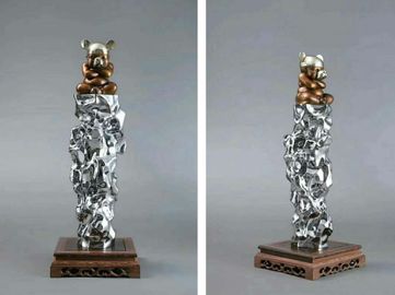 Escultura de acero inoxidable para artista, acabado de espejo, China Sculpture de acero inoxidable proveedor proveedor
