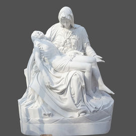 Escultura religiosa de mármol de Jesús y Santa María, tallas de piedra proveedor