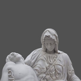 Escultura religiosa de mármol de Jesús y Santa María, tallas de piedra proveedor