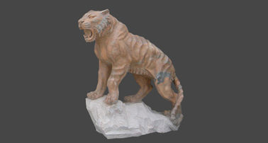 Escultura de tigre de mármol para jardín con tallado en piedra para exteriores, proveedor de esculturas de piedra de China proveedor