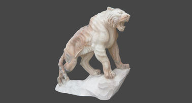 Escultura de tigre de mármol para jardín con tallado en piedra para exteriores, proveedor de esculturas de piedra de China proveedor