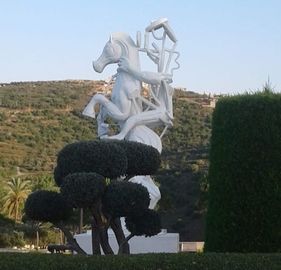 Pintura blanca Esculturas abstractas de bronce, estatuas de figuras de caballo de bronce, proveedor de esculturas de China proveedor