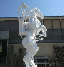 Pintura blanca Esculturas abstractas de bronce, estatuas de figuras de caballo de bronce, proveedor de esculturas de China proveedor