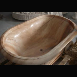 Bañera de mármol rosa para la decoración del hogar con superficie pulida para baño, proveedor de esculturas de China proveedor