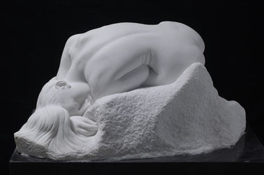 Estatua de dama desnuda clásica de piedra, escultura abstracta de mármol, proveedor de esculturas de tallado en piedra de China proveedor