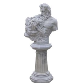 Estatua de busto de hombre con esculturas de león de mármol,China escultura de piedra escultura proveedor proveedor