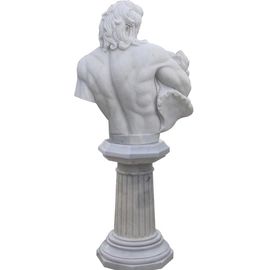 Estatua de busto de hombre con esculturas de león de mármol,China escultura de piedra escultura proveedor proveedor