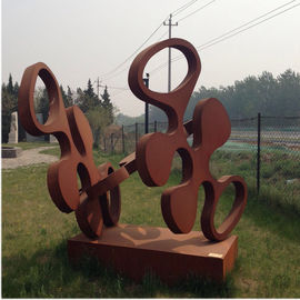 Escultura de acero inoxidable con pintura colorida de jardín de metal grande, Proveedor de esculturas de acero inoxidable proveedor